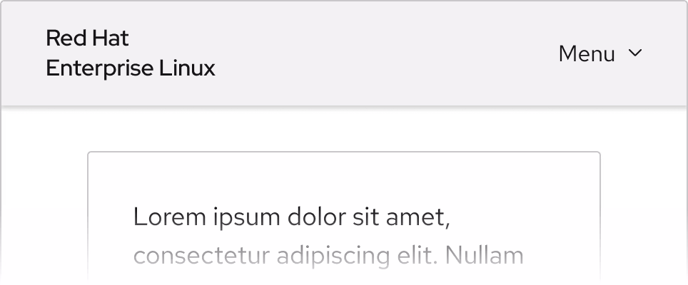 Light scheme secondary navigation used on a snippet of a light scheme page